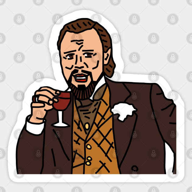 Laughing Leo Drinking Wine Memes Sticker by ellenhenryart
